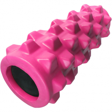 Ролик для йоги полнотелый 125х320 мм ЭВА-ПВХ-АБС розовый HKYR6009-83 10015445